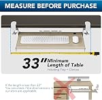 Keyboard Tray Under Desk Pull Out with Extra Sturdy C Clamp Mount System, 27.3 (32.5 inch Including Clamps) x 11 Inch Slide-Out Platform Computer Drawer for Typing Vintage AX01WG01
