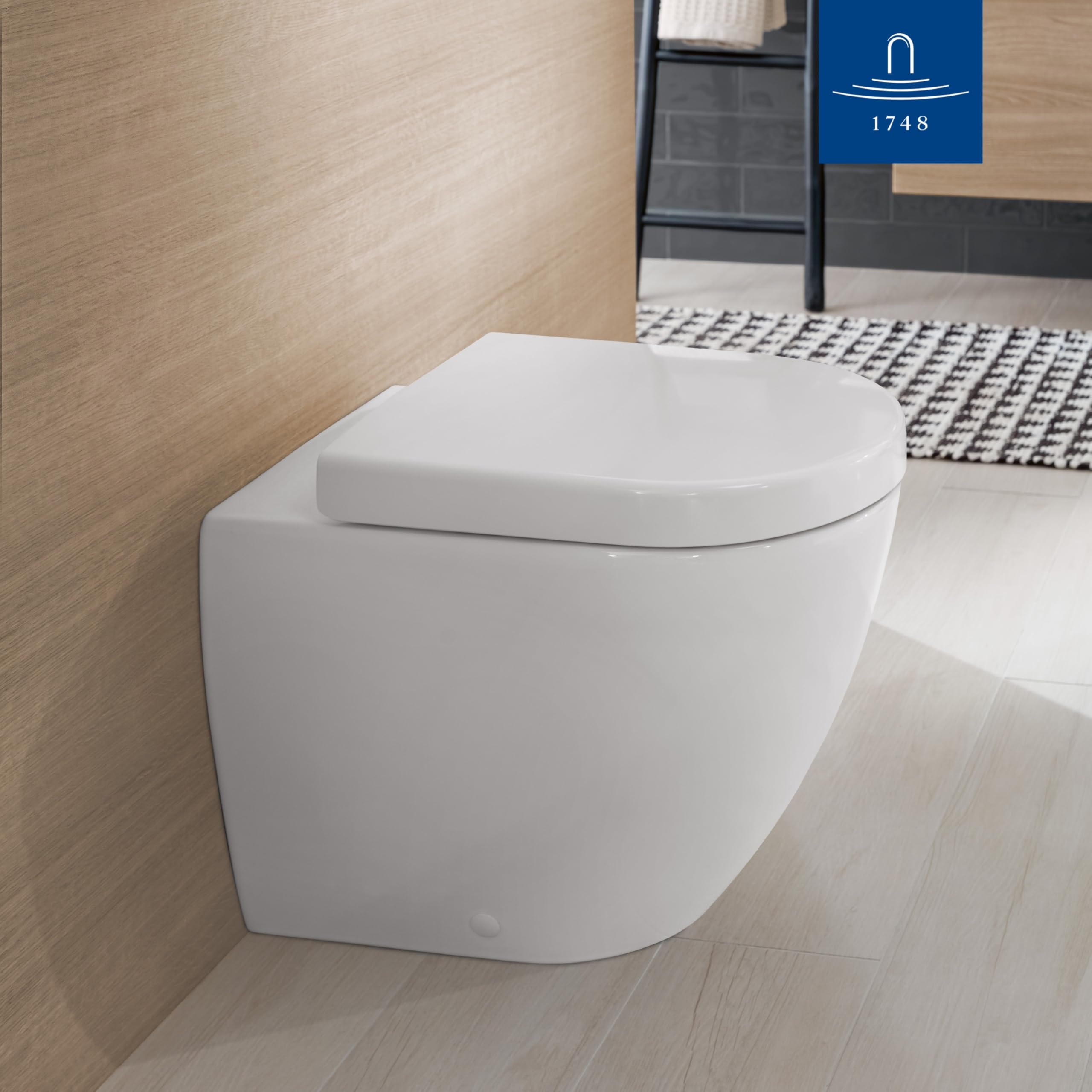 Villeroy & Boch Subway 2.0 copriwater - tavoletta wc bianca con QuickRelease - copriwater removibile - sedile per wc in Duroplast - coperchio per water extra largo, forma a D - ricambio originale