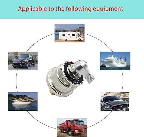 Miniatura 2 de Interruptor de desconexión de batería para vehículos, 300A, para batería principal de 12-48 V, se adapta a la batería de corte de energía aislante