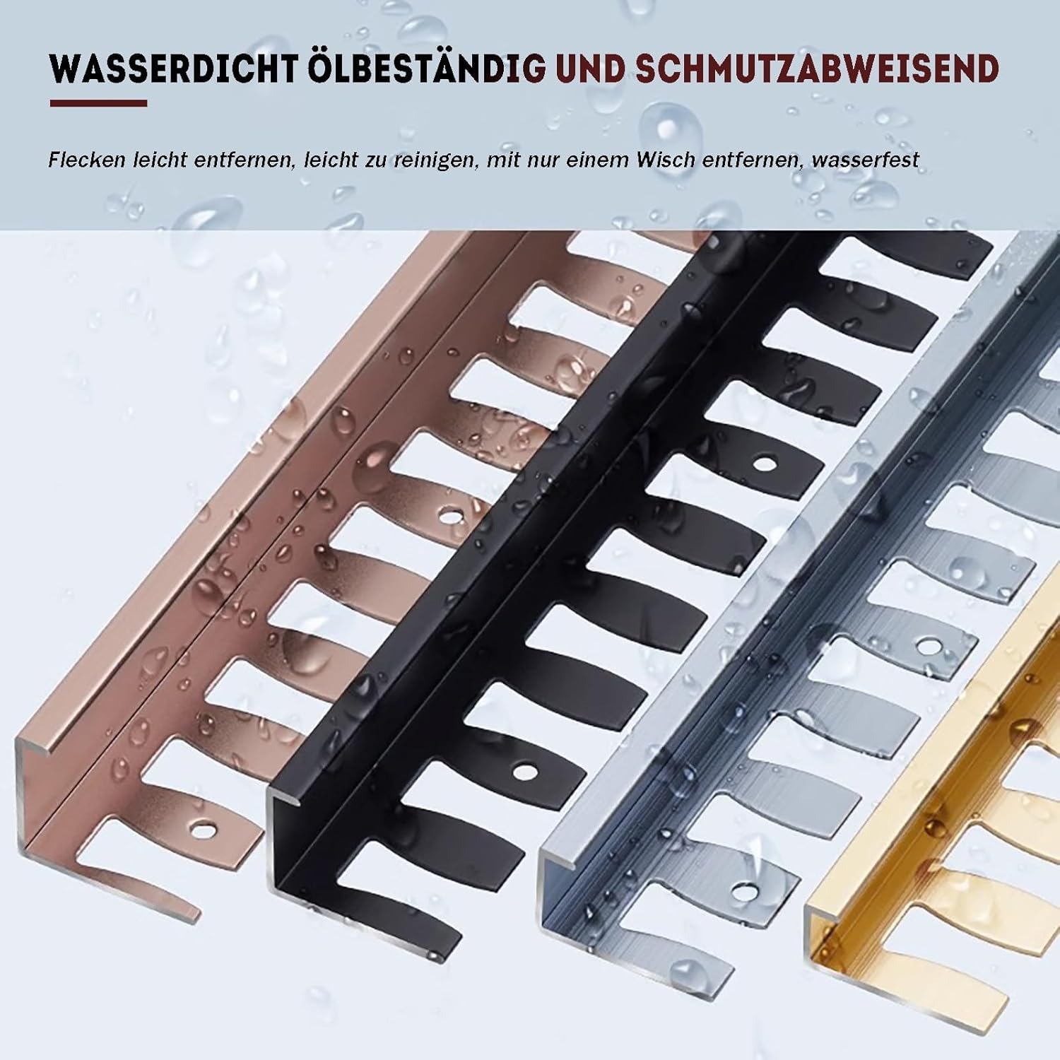 Flexible Treppenkantenkante für Fliesen, eloxiertes Aluminium, 135 cm, 2 Stück, Bodenbelag für Treppen, langlebige Oberfläche