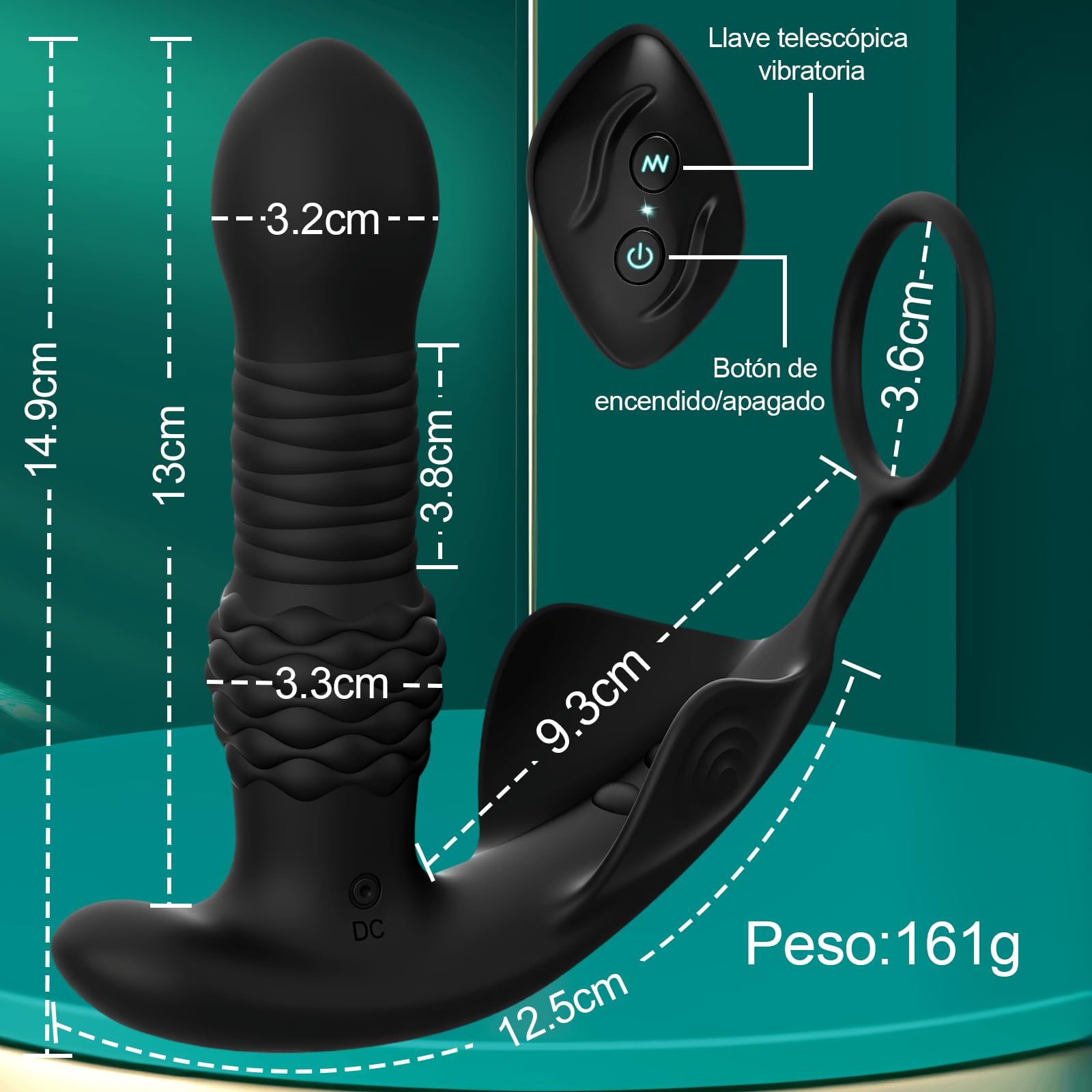 Vibradores Anales para Hombres con Anillo Pene Estimulador Prostata | Dildo Anal Vibrador de Próstata Vibrador Consoladores.. para Hombre con Vibración Masturbador Eróticos para Pareja Sexuales