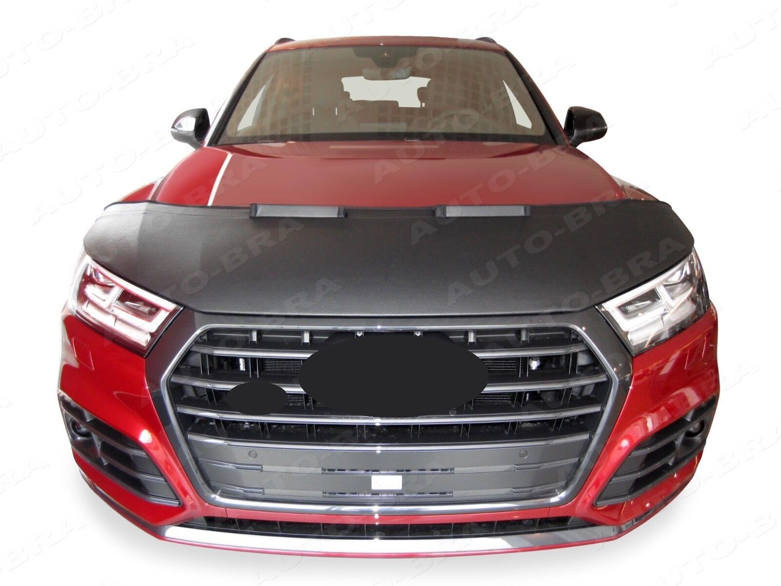 AB3-00337 CARBON FIBRE LOOK HOOD BRA Front End Nose Mask Compatible with Audi Q5 since 2017- Bonnet Bra