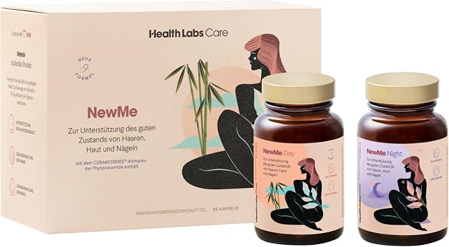 Health Labs Care Skin Hair Nails Complex with Collagen - Vitamin C Biotin Zinc Copper & Silica - Multivitamin Beauty Capsules - 60 Capsules - Dietary Supplement