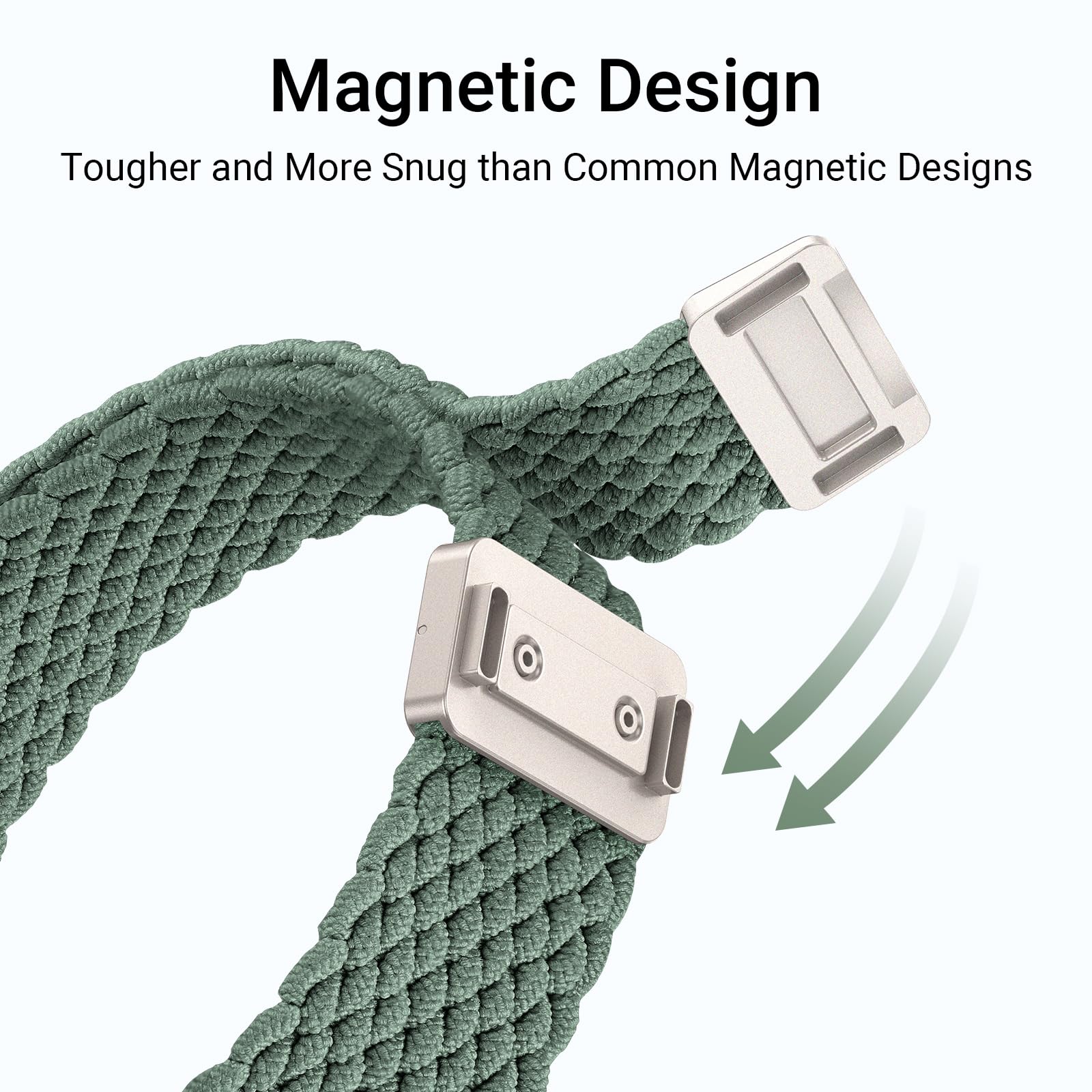 Higgs Cinturino Intrecciato Compatibile con Cinturino Apple Watch 40mm 41mm 38mm 44mm Ultra 2 49mm 45mm 42mm Donna, Chiusura magnetica Cinturini Elastico Nylon per iWatch Serie 9 SE/2 8 7 6 5 4 3 2 1