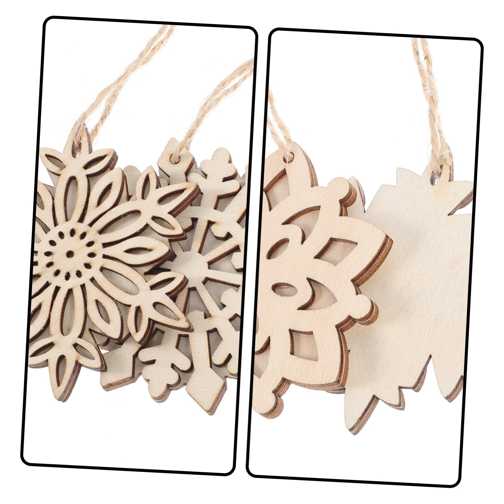 Tofficu 5 Juegos Decoración Navideña De Madera Espacios En Arbol De Navidad Colgando Decoraciones Del Árbol De Navidad Colgante Pósters Puerta Cuerda De 10 Uds * 5