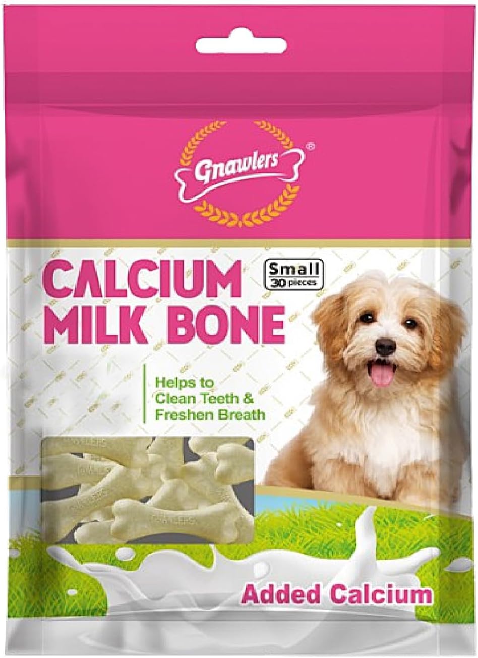 GNAWLERS Calcium Milk Bone for Baby Dogs - Mini (270 gm) - 30 Pieces