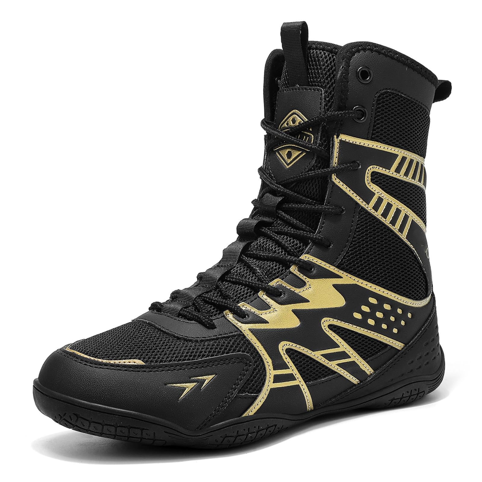 Zapatillas Boxeo Hombre Antideslizantes Zapatillas Lucha Libre Entrenamiento Cruzado Transpirables para Gimnasio Levantamiento Pesas Combate