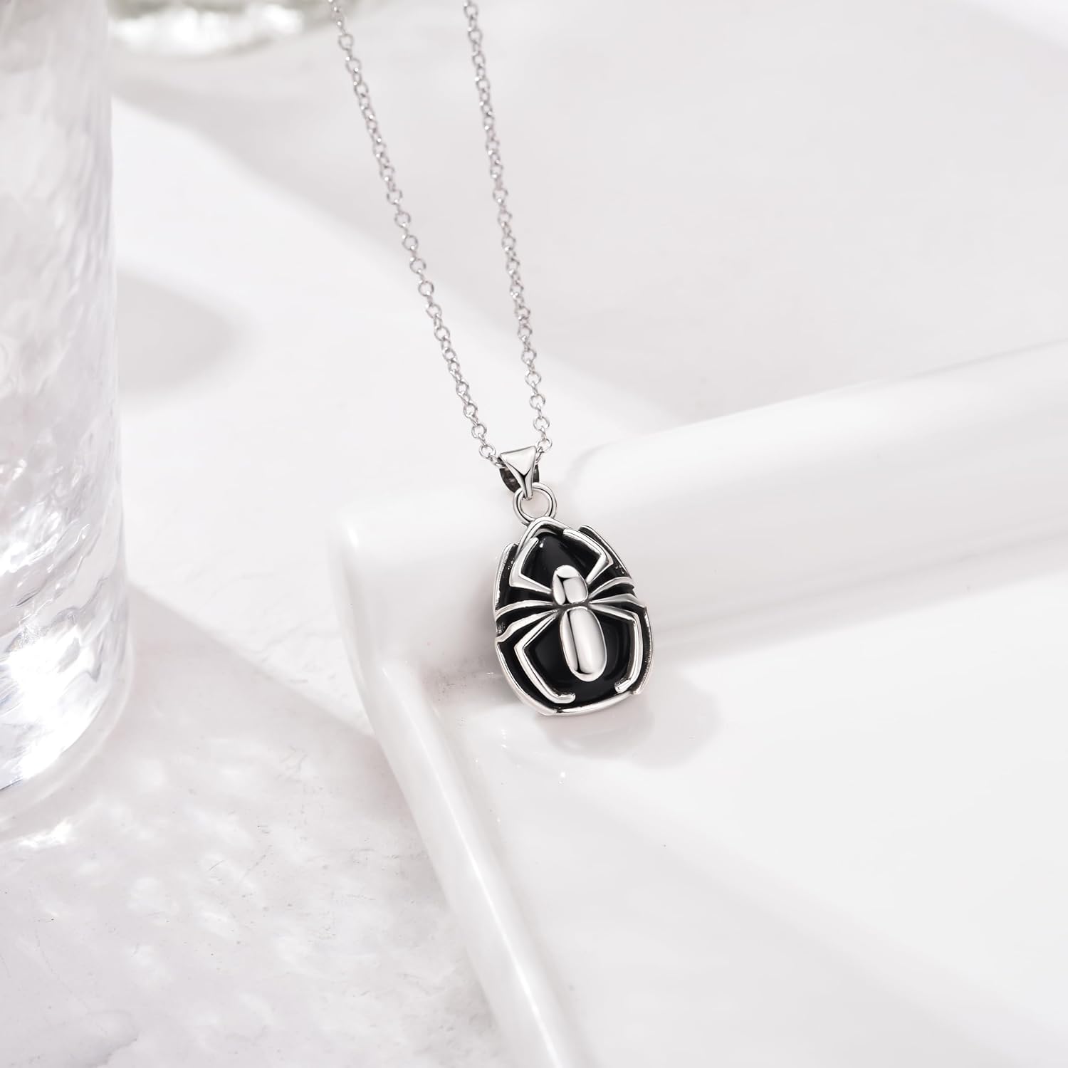 Gothic Necklace Romantic Spider/Black Thorns Heart Gothic Jewelry - Image 5