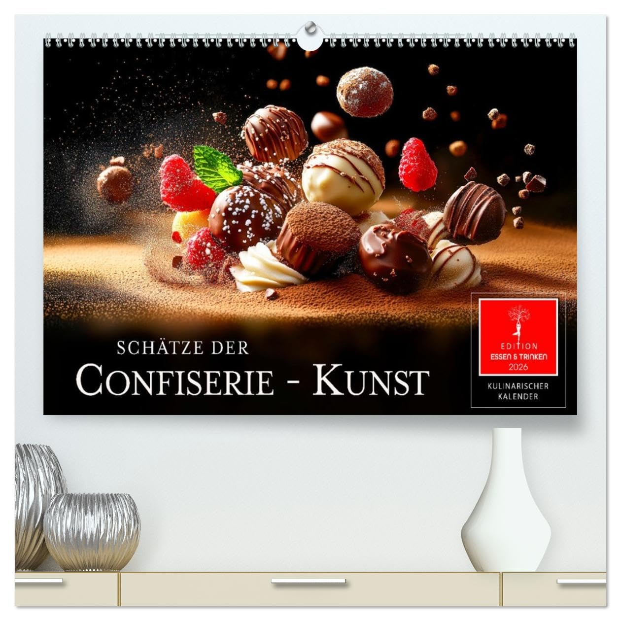 Schätze der Confiserie Kunst (hochwertiger Premium Wandkalender 2026 DIN A2 quer), Kunstdruck in Hochglanz: Die verführerische Welt von Pralinen und Schokolade. (CALVENDO Lifestyle)