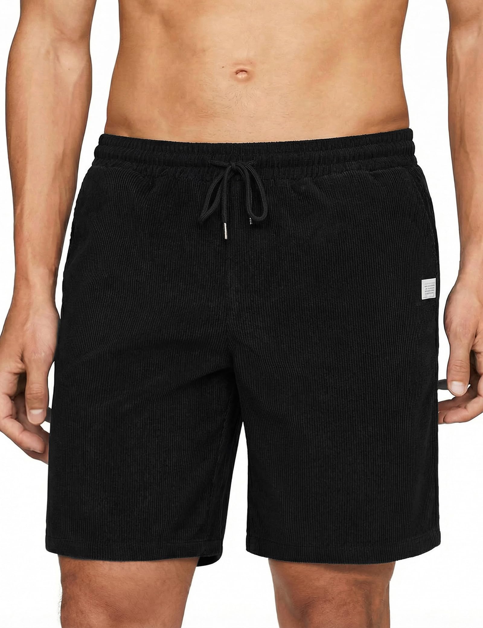 iClosam Hosen Herren Cord,Sommer Bermuda Shorts Herren Casual gGummibund,Weit Geschnitten Men's Cord Shorts Täglichen Gebrauch Den,S-3XL