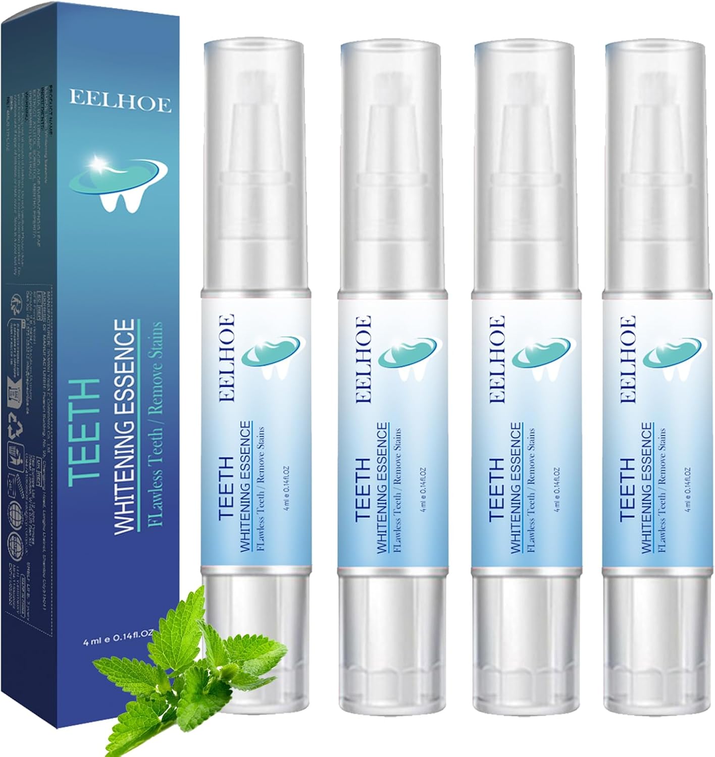 EELHOE Teeth Whitening Essence - EELHOE Teeth Whitening Essence Pen, Teeth Whitening Gel for Cleaning Teeth Stains, Freshening Breath and Reducing Yellowing, Intensive Teeth Stains Removal (4)