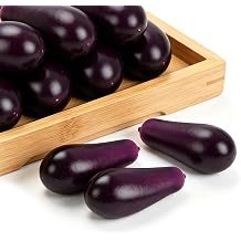 Fake Mini Eggplant, Eggplant Simulation Lifelike for Home Kitchen Party Pub Decoration Cabinet Ornament 10 pcs