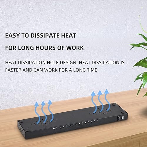 Miniatura 4 de TCNEWCL Divisor HDMI 1 en 12 salidas, divisor HDMI alimentado 4K 30Hz Duplicador divididodistribuidor duplicadopantalla de espejo, divisor HDMI 3D