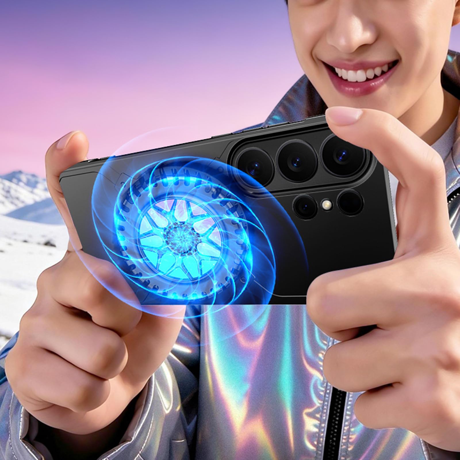 Magnetische Hülle für Samsung Galaxy S26 Ultra, Dünne Wärmeableitung rutschfeste Schutzhülle mit Volls Schutz des Objektivs Handyhülle,Schwarz,S26 Ultra
