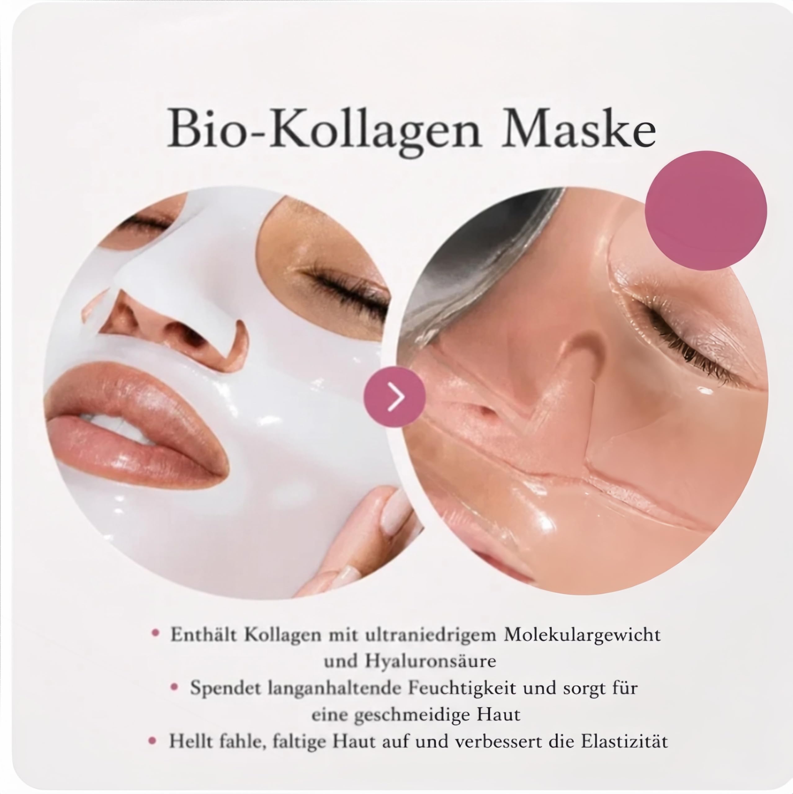 areum Kollagen Glow Up Maske 2.0 – 4 Bio-Masken für Glass Skin