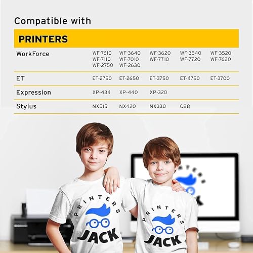 Miniatura 6 de Printers Jack Tinta de sublimación de 135fl oz para Epson C88 C88 WF7720 ET2720 ET4760 ET2760 ET2750 WF7820 Impresoras de inyección de tinta de