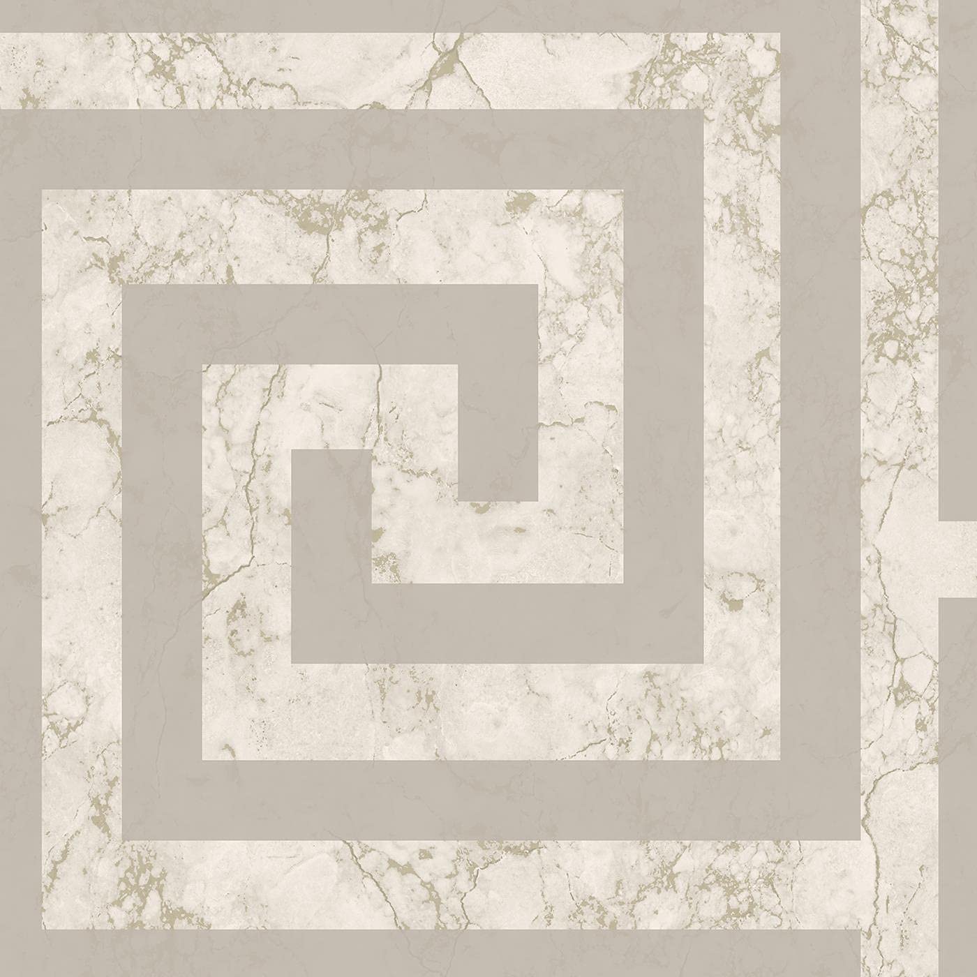 Yöl Greek Key Cream Athena Marble Wallpaper Greek Key Glitter Metallic Cream Gold Silver