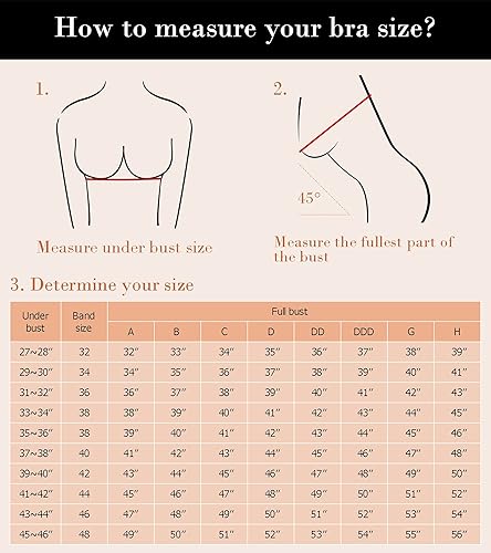 Miniatura 7 de HACI Womens Plunge Deep U Bra Strapless Push Up Demi Bras Seamless Underwire