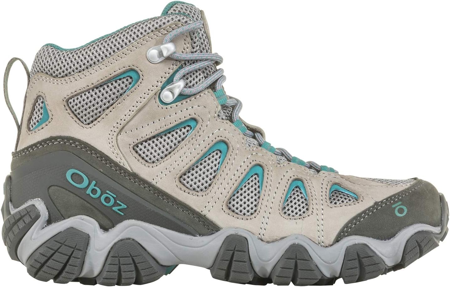 Oboz Sawtooth II Mid Hiking Boot - Women's Drizzle/Aqua 10