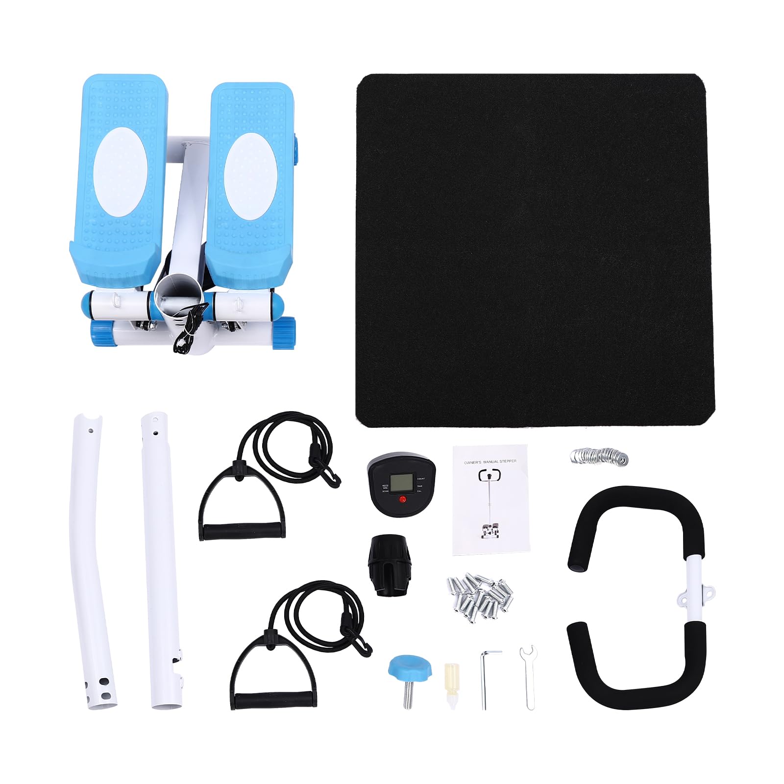2 in 1 Fitness Swing Side Stepper mit LCD-Schirm und Handgriff, 150kg Up-Down Swing Stepper Bein Arm Trainer für Zuhause, Schöner Arsch/Schlanker Arm/Schöne Taille