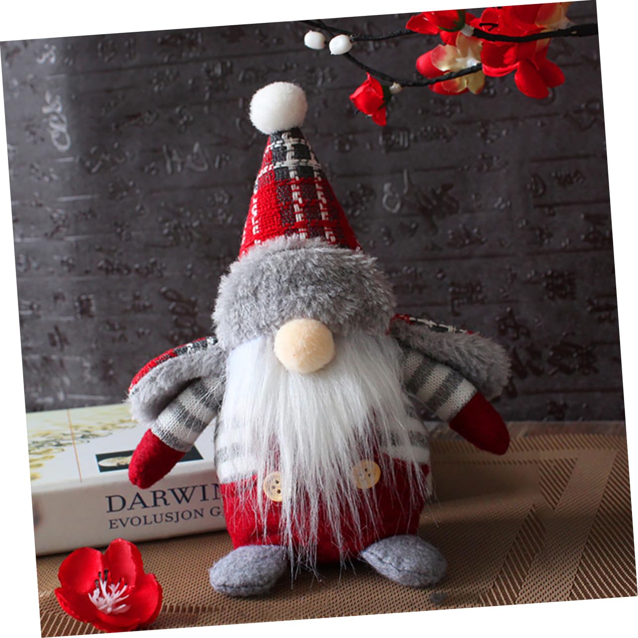 ABOOFAN 4pièces Gnomes De Noël Décoration Scandinave sans Visage pour Maison Et Fêtes Ambiance Chaleureuse Chaque GNOME Unique pour Vos Événements Et Décorations Intérieures