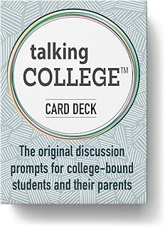 Talking College English Edition Conversation Card Deck - Educational, Health & Safety Cards w/Multiple Dialogue Prompts for Academics, Self Care, Relationships and Family Expectations - 110 Cards