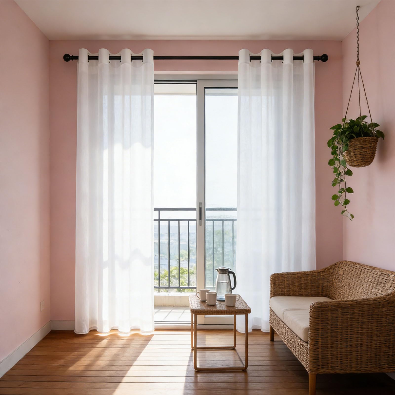 Cortinas salon translucidas de decoracion moderna para ventanas de balcon