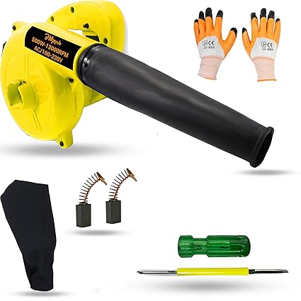 Hillgrove HGCM679M1 800W-18000RPM Electric Air Blower and Suction Dust Cleaner for AC/Computer/Home with Carbon Brushes Air Gun Dust Cleaning Forward Curved Air Blower (Corded Vacuum)