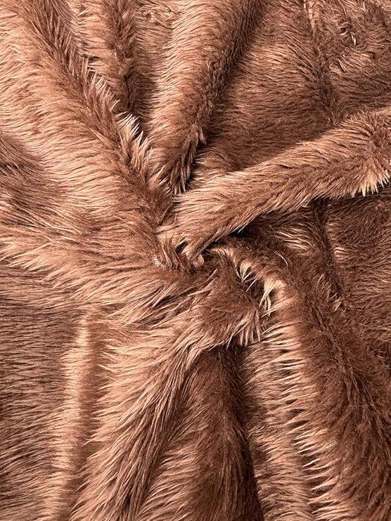 Tissu fausse fourrure marron malt pour créer un nid douillet