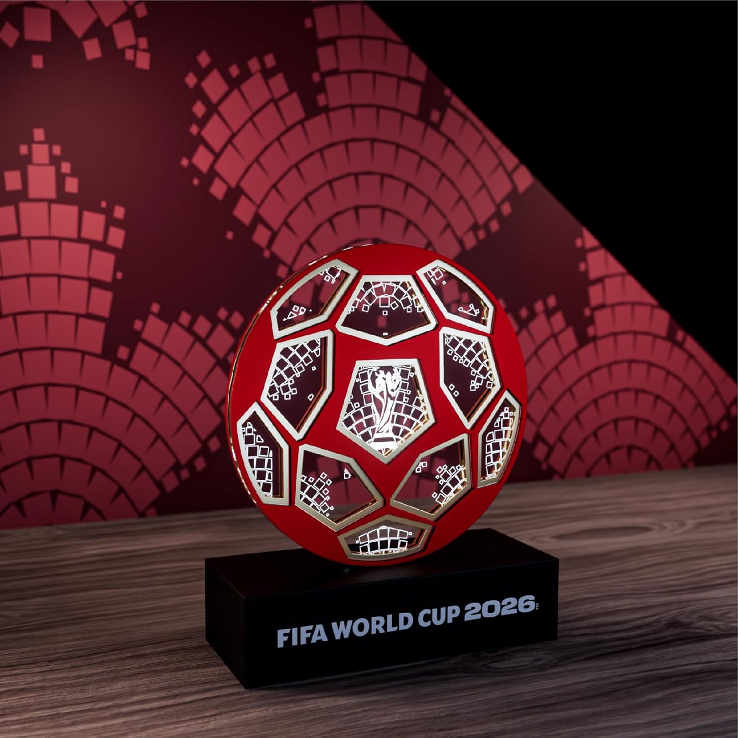 FIFA World Cup 2026™ Official Licensed LED Soccer Ball Replica – Collectible Decoration Light Up World Cup, Commemorative Lamp, Soccer Memorabilia Gift for Fans & Collectors for Home Office