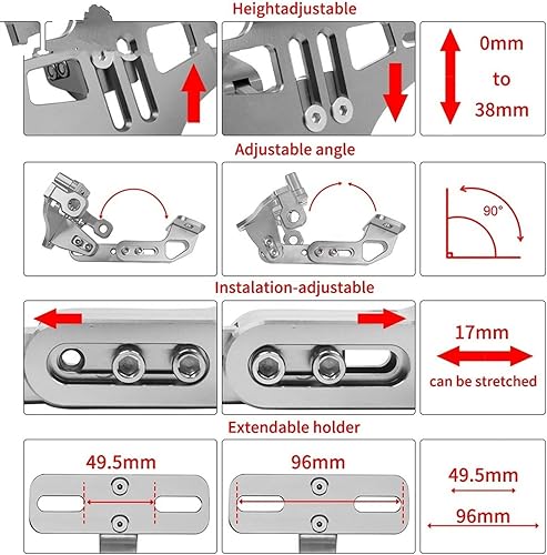 Miniatura 3 de Soporte universal para placa de matrícula de motocicleta CNC de aluminio para Yamaha Xmax 125/250/300/400 (color dorado)