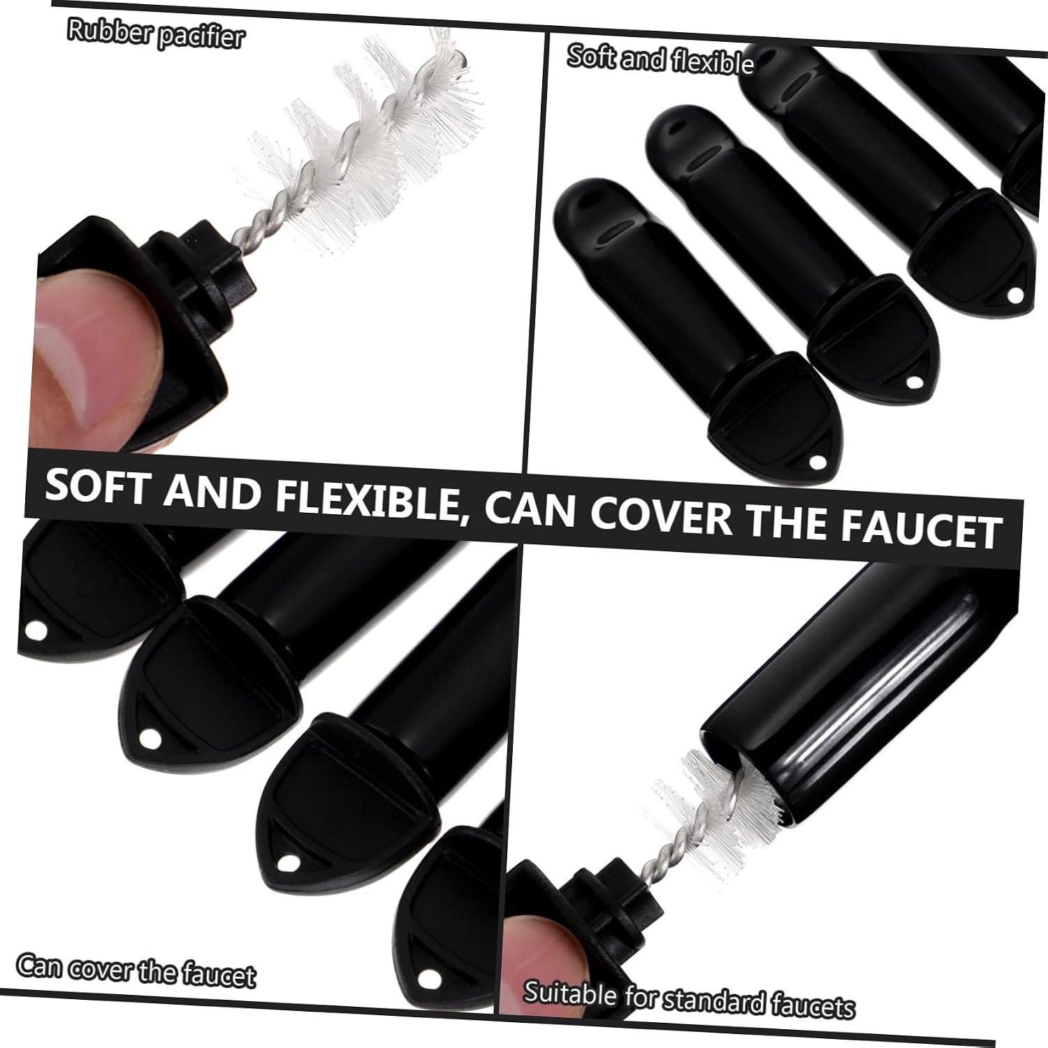 ABOOFAN 2sets Faucet Covers Kit Draft Faucet Plug Kegerator Cleaning Brush Tap Stopper