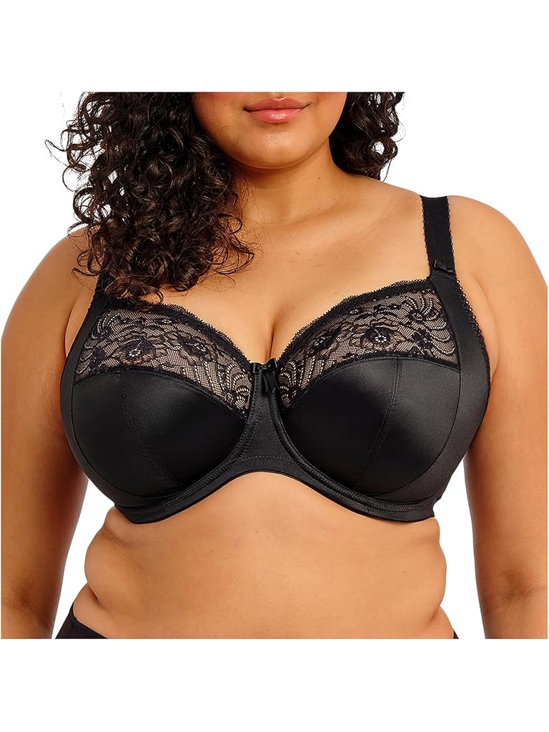 Black elomi Morgan Stretch Banded Underwire Bra