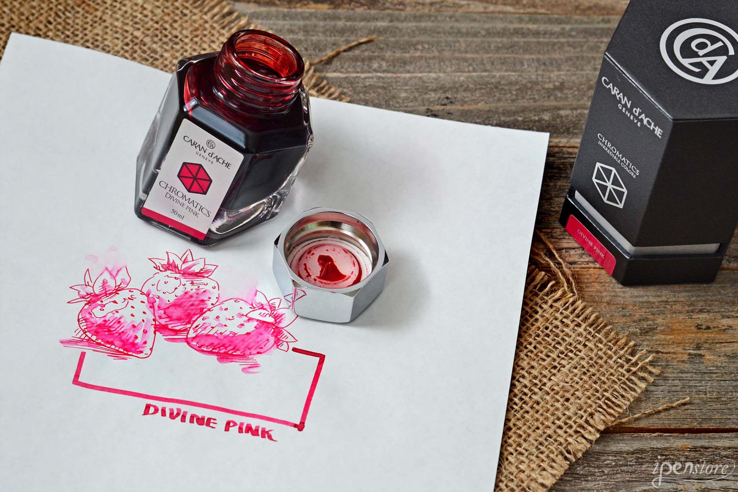 Amazon.com : Caran d'Ache 50ml Chromatics Ink Bottle - Divine Pink