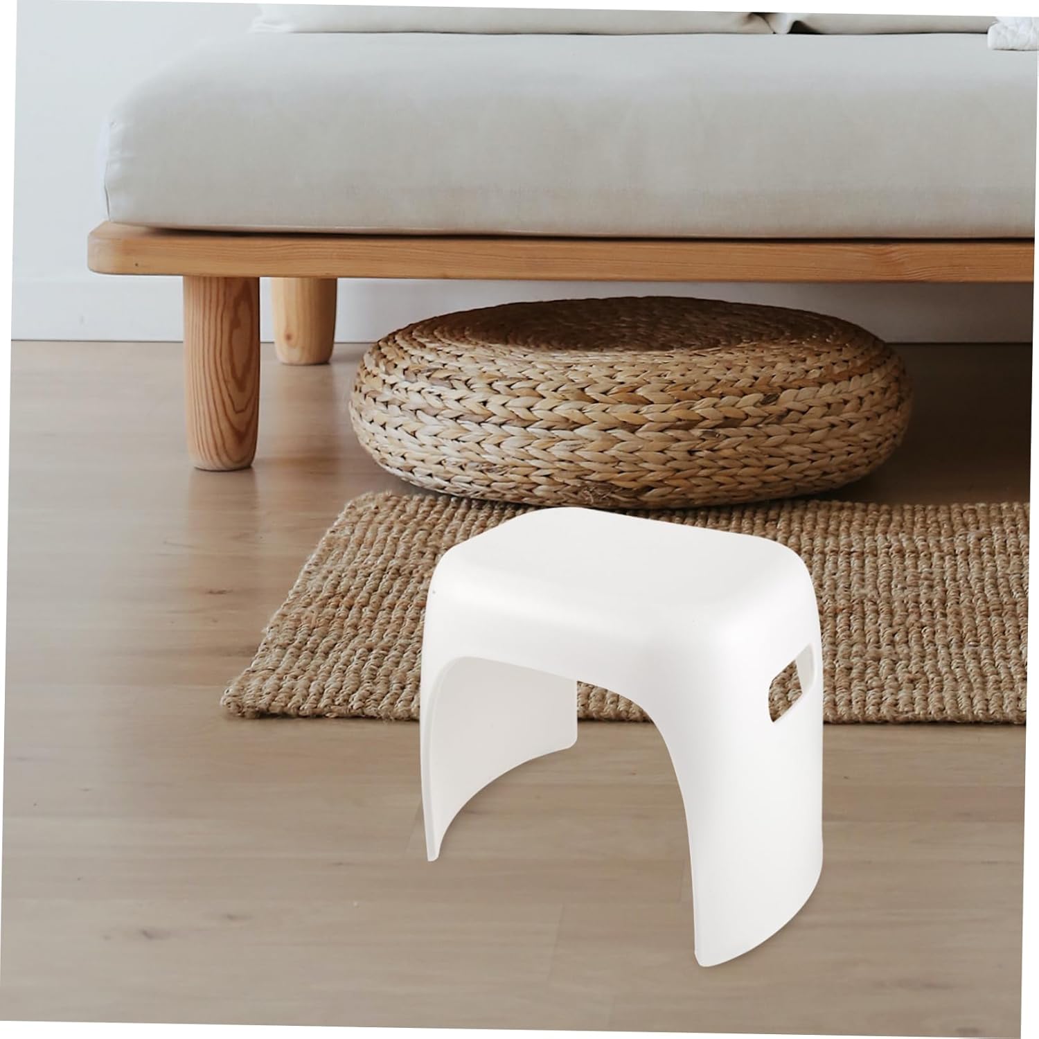 Cabilock Modern Boys and Girls Stool Plastic Small Stool Lightweight Footstool for Toddlers Portable Safe Smooth Edges Random Style