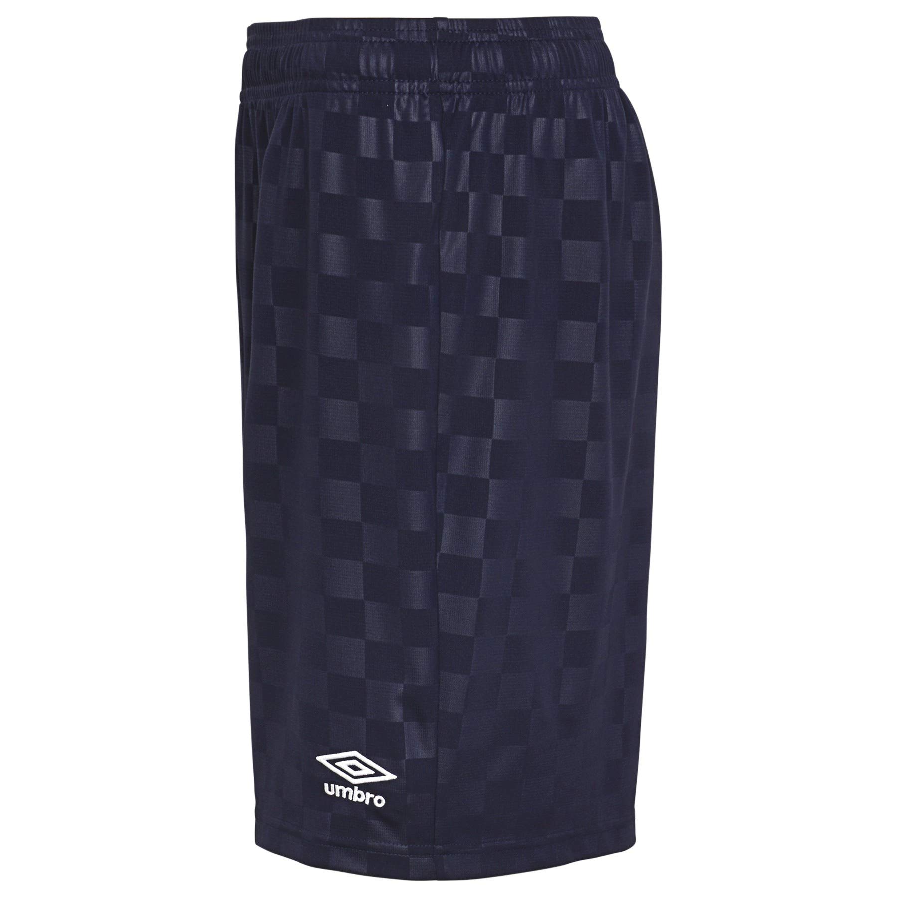 Umbro Short à Carreaux pour Enfant, Bleu Marine, Taille S