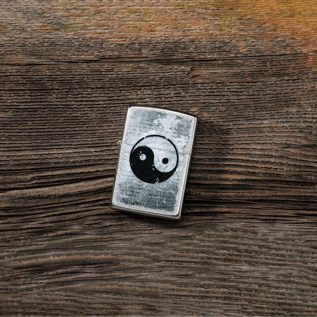 Custom Personalized Classic Dragon Tiger Designs Zippo Windproof Lighter Engraving - Christmas, Halloween & Valentines Day Gift (Ying Yang)