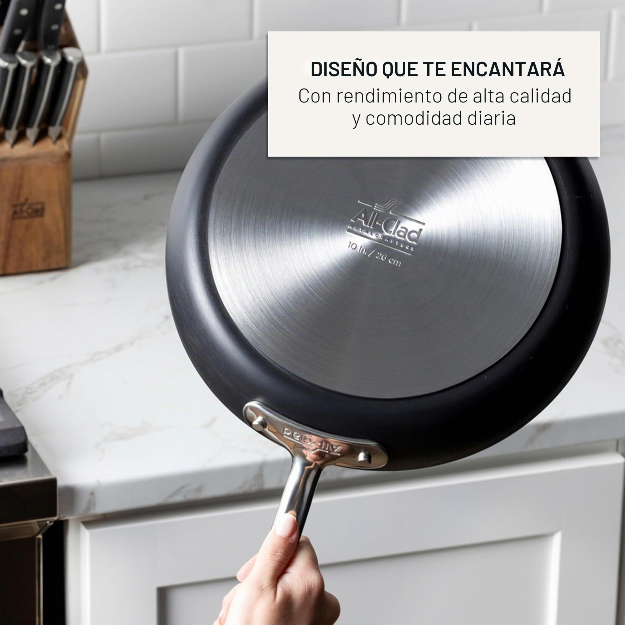 All-Clad 2100090557 E785S264 HA1 - Juego de utensilios de cocina anodizados y antiadherentes (2 piezas, sin PFOA, 20,5 cm), color negro