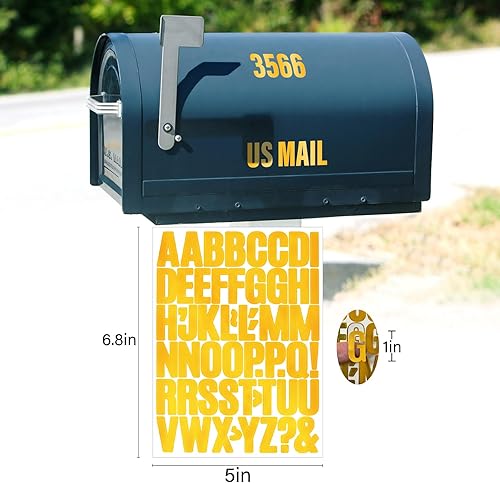 Vista 61 de Calcomanías de letras, 300 piezas, 30 hojas, vinilo autoadhesivo, impermeable, números de buzón, alfabeto para buzón, ventana, puerta, letrero, Negro