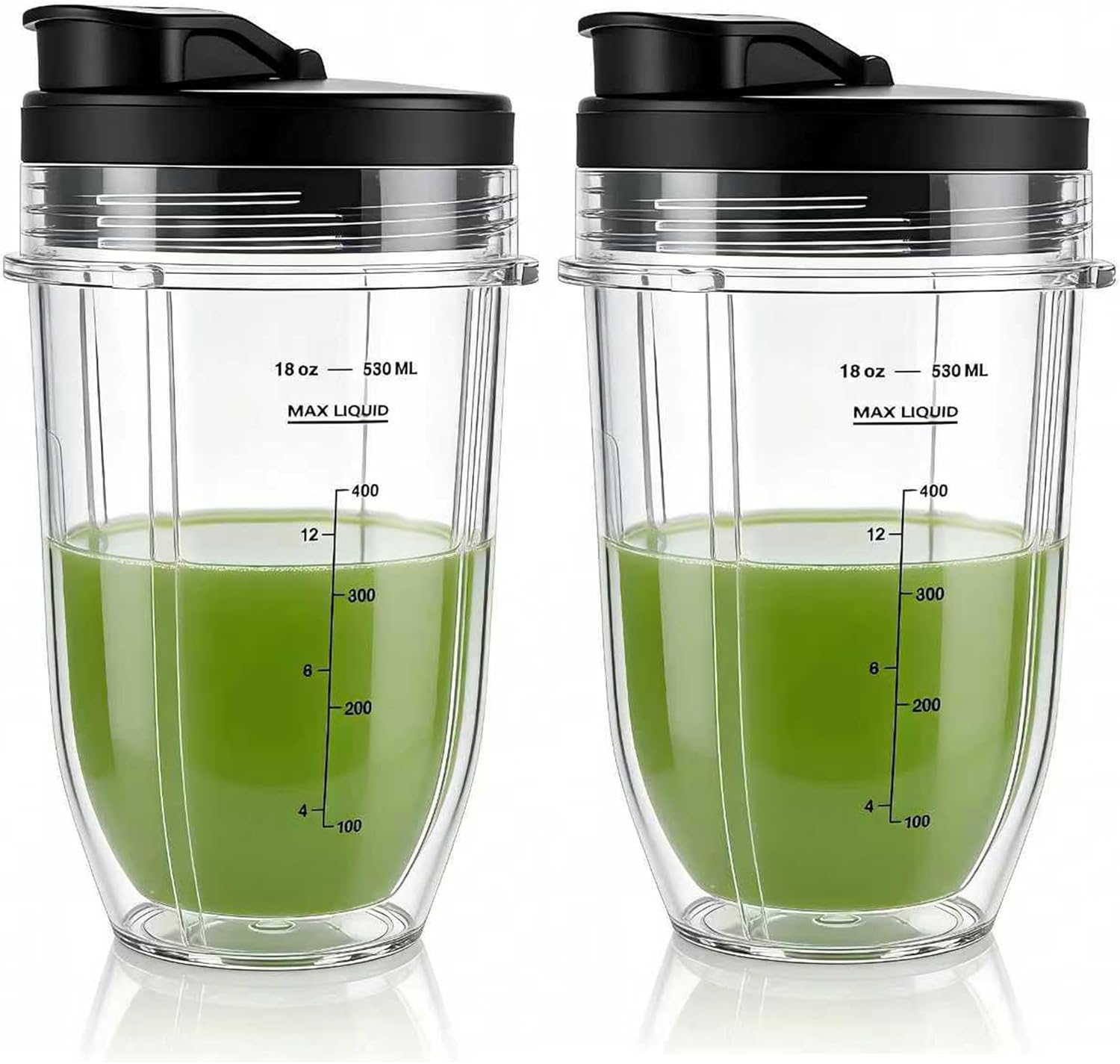 Replacement 12oz cup with Spout Lid for 900w 1000w Nutri Ninja Blender Auto iQ 900w 1000w Nutri Ninja Blender Auto iQ series (2, 12oz)