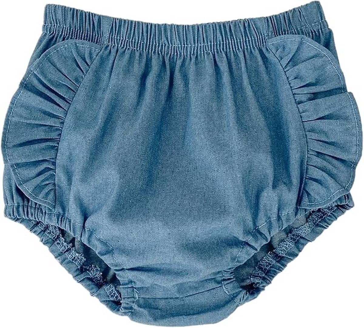 Mutandine Di Cotone Con Volant Per Neonata, 100% Cotone, Morbide E Traspiranti, Perfette Come Copri Pannolino, In Confezione Da 4 - 2