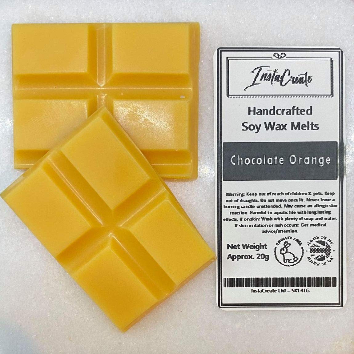 Ditzy Doll CHOCOLATE ORANGE WAX MELT BAR - Handcrafted Highly Fragrant Air Freshener Home Fragrance Candle Wax Warmer Wax Melt Burners