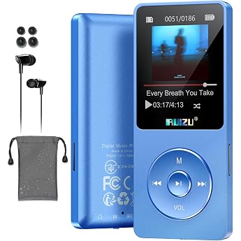 RUIZU MP3 Player 64GB Bluetooth 5.3 with Button Control