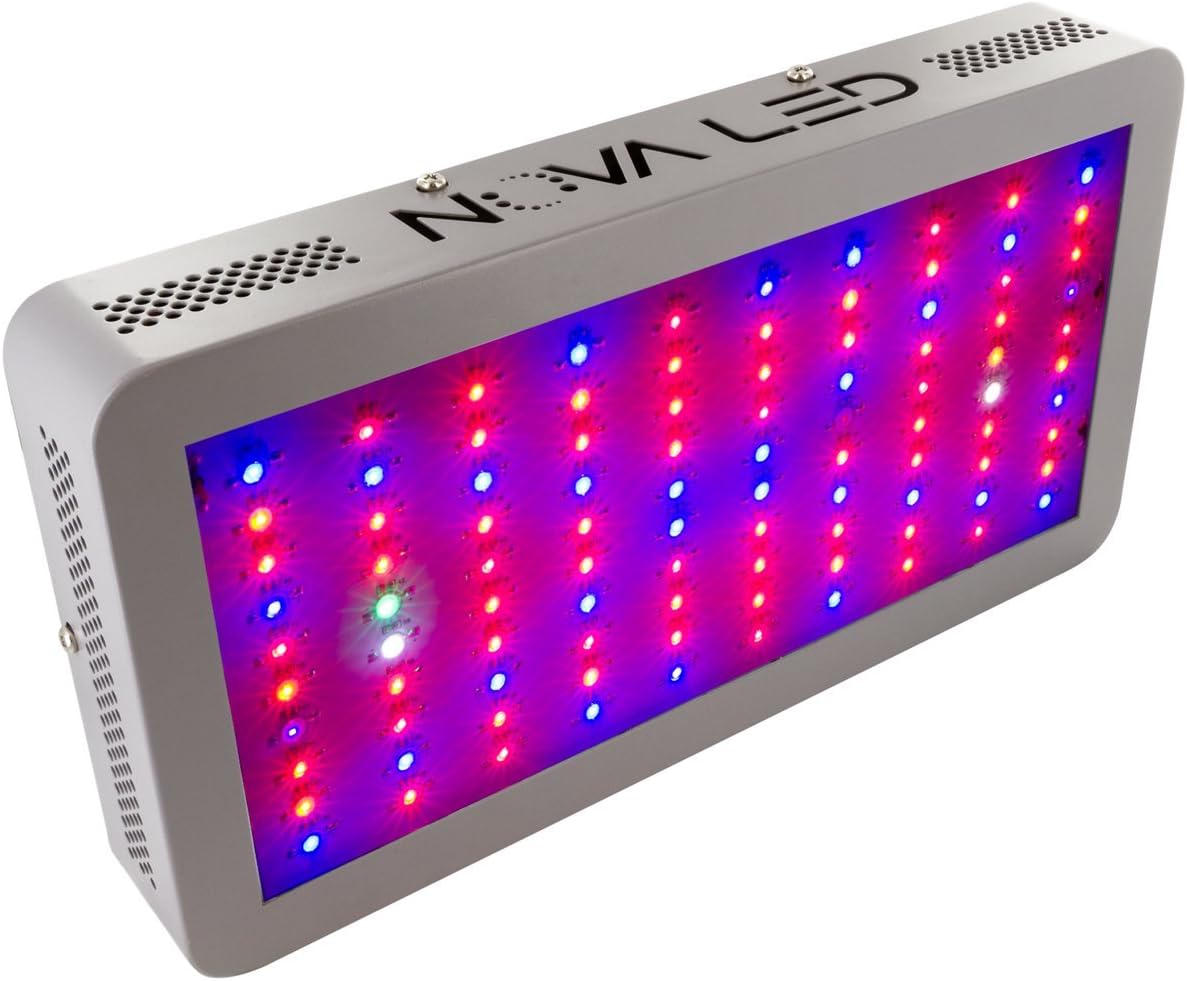 NOVA N300 LED Grow Light Panel for Indoor Plants - 300W 12 Band Full Spectrum Lamp for Indoor Growing - Consumes Less Heat & Less Energy - 5 Year Warranty - US Company