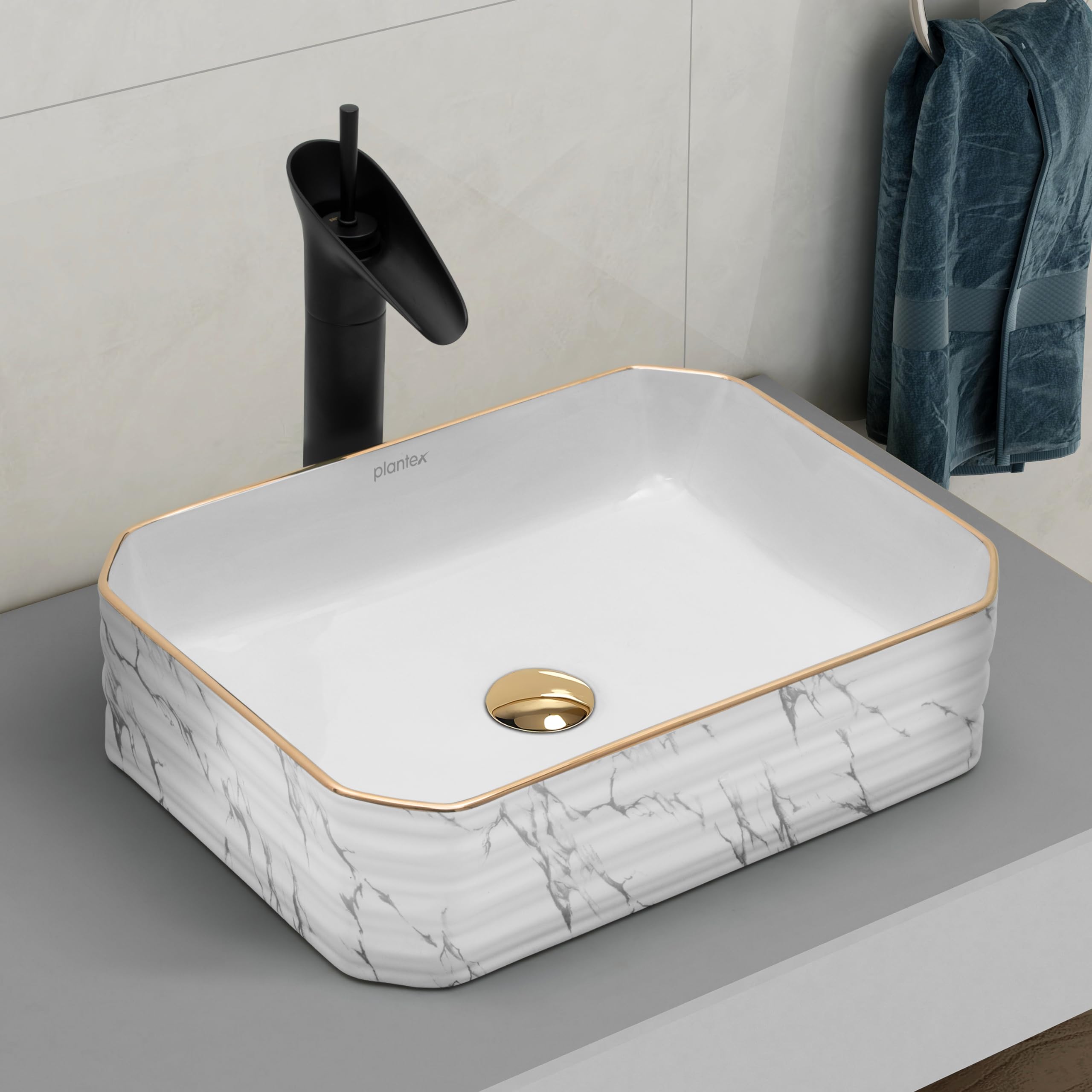 Plantex Table Top Wash Basin For Bathroom/Designer Ceramic Basin/Countertop Vessel Sink Basin - Indo-European Collection (NC-629) (B0CS9R1NKN) Amazon Price History, Amazon Price Tracker