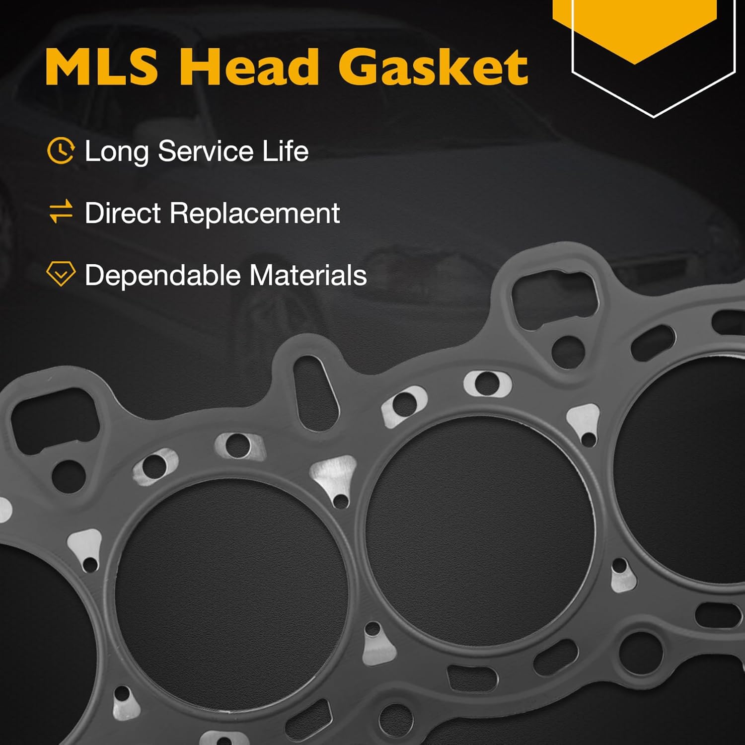 HS9915PT 1.6L Cylinder Head Gasket Set with Bolts, Compatible with 1996-2000 Honda Civic GX Hx Cx Dx Lx EX Del Sol, MLS Head Gasket Kit Replaces# HS9915PT1-1 HB4029