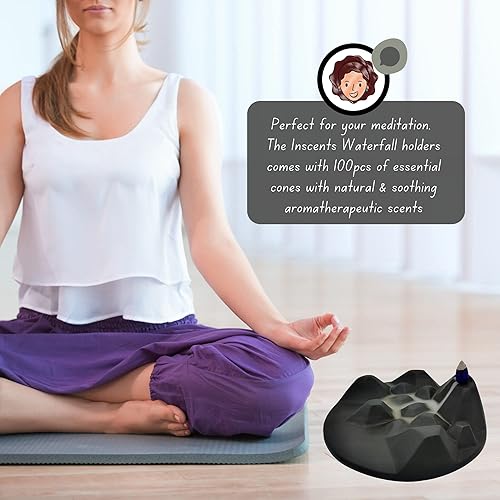 Miniatura 3 de Inscents Valley - Quemador de incienso de cerámica con diseño de reflujo, adorno para decoración del hogar, decoración de aromaterapia para spa,