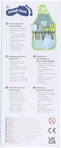 Miniatura 18 de Small Foot - Juego de herramientas de jardinería  Juego de 7 piezas para niños incluye delantal, guantes, pala, rastrillo, paleta y pala  Cabezas de