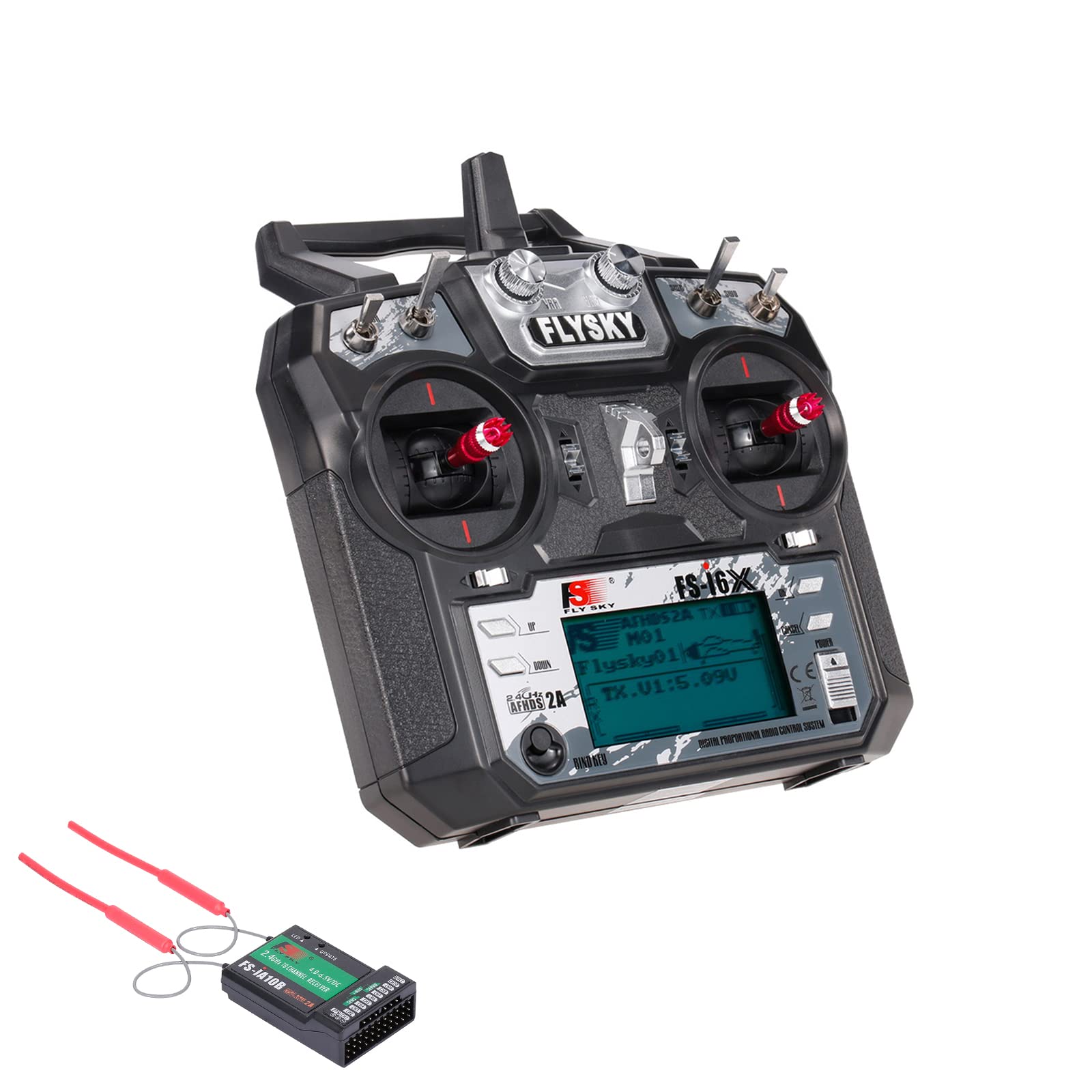 Matybobe FS-i6X 2,4 GHz 10CH AFHDS 2A Trasmettitore RF con ricevitore FS-iA10B per elicottero RC Drone