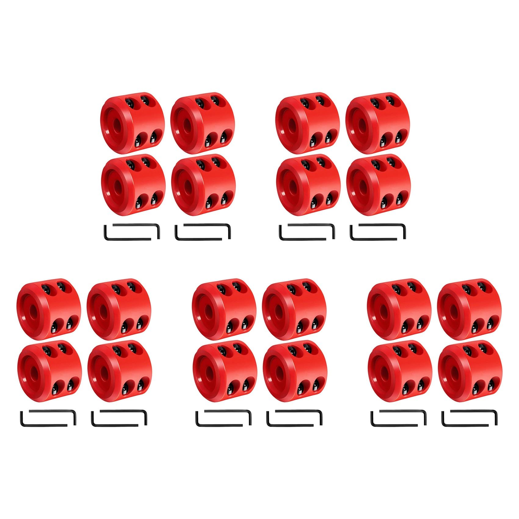 Jnchdghwa Red 20Pcs Winch Stopper Compatible With Atv Suv Orv Cable Hook Rubber Stopper Winch Prevent Bouncing Fraying
